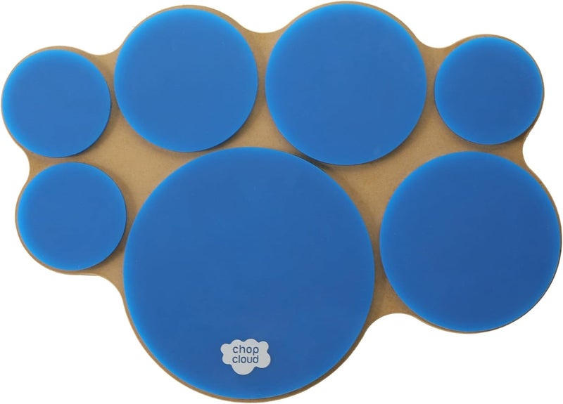 Chop Cloud Store Drum Practice Pad - Compact Multi-target Drumming Practice Pad for Pattern and Phrasing Development - Standard Drum Kit Layout - 7 Silent Pads with Perfect Rebound - Image 1